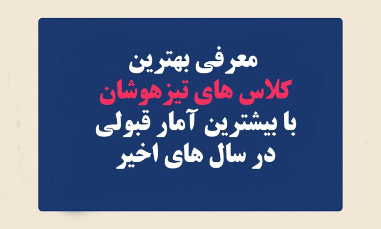 معرفی بهترین کلاس های تیزهوشان